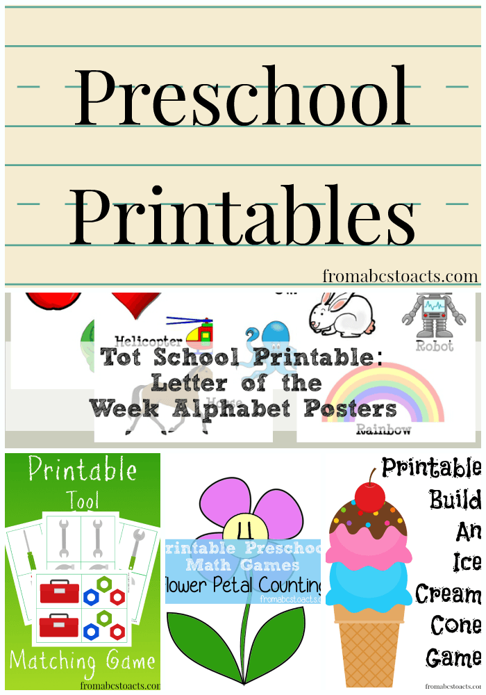 Fromabcstoacts Free Printables
