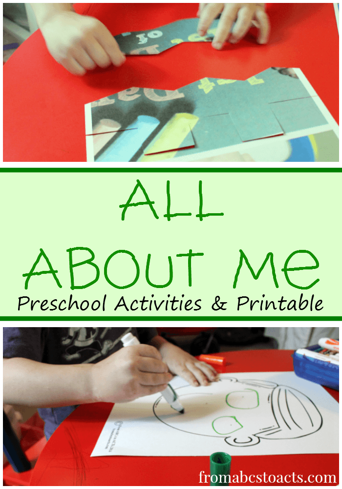 Free Printable All About Me Preschool Activities