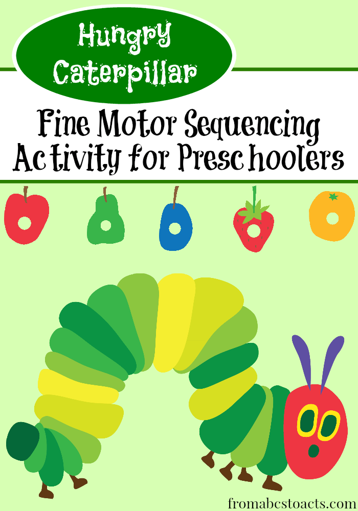 Very Hungry Caterpillar Fine Motor Sequencing Activity From ABCs to ACTs