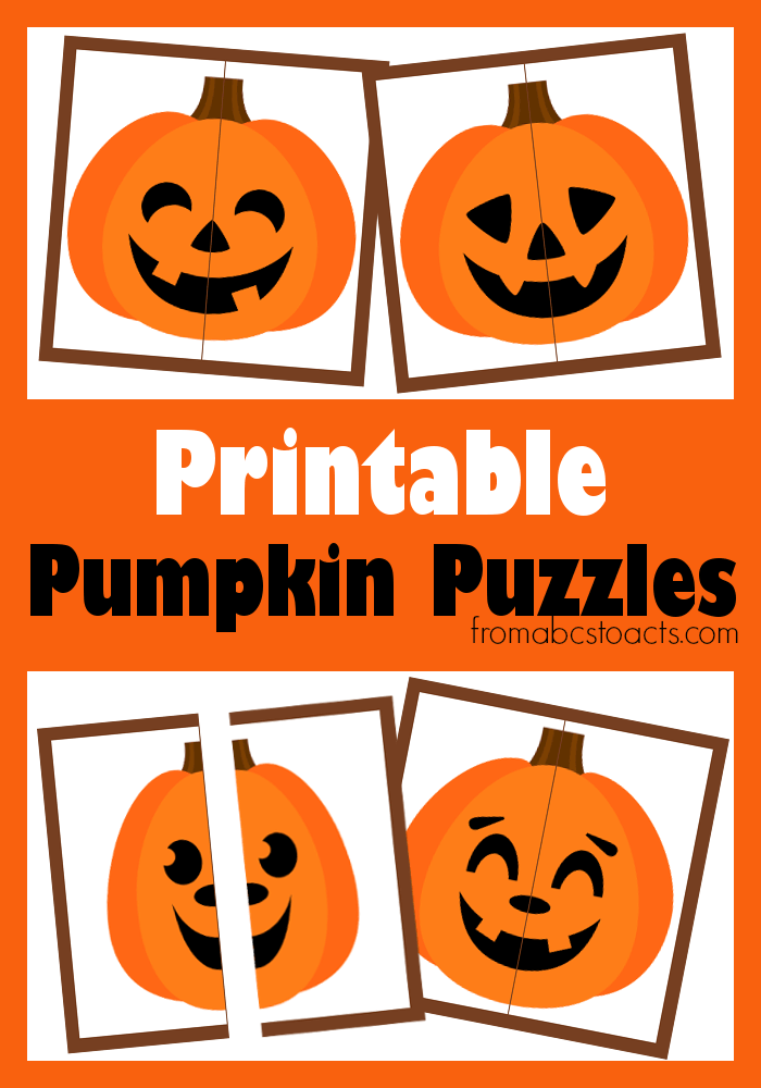 Printable Pumpkin Puzzles From ABCs to ACTs