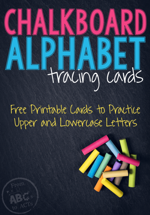 Printable Chalkboard Alphabet Tracing Cards From ABCs To ACTs