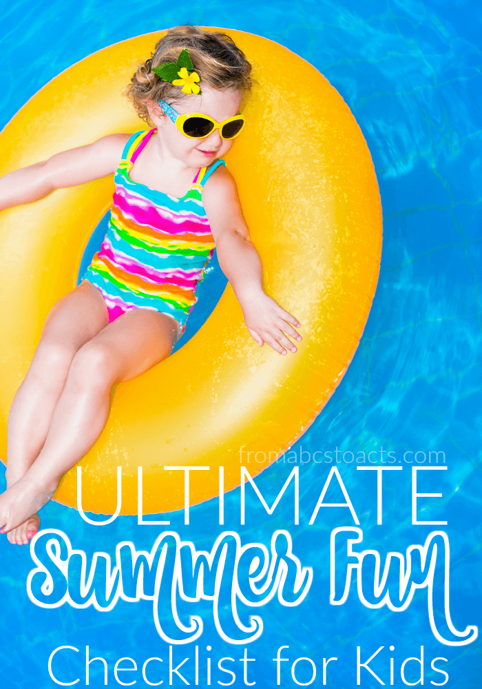 Printable Summer Fun Checklist