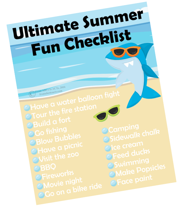 Make this a summer to remember with a free printable summer fun checklist that your kids are going to love!