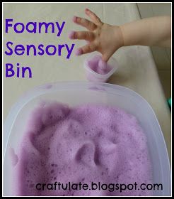 Foamy, messy play for toddlers and preschoolers.