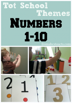 Tot School numbers theme using numbers 1-10
