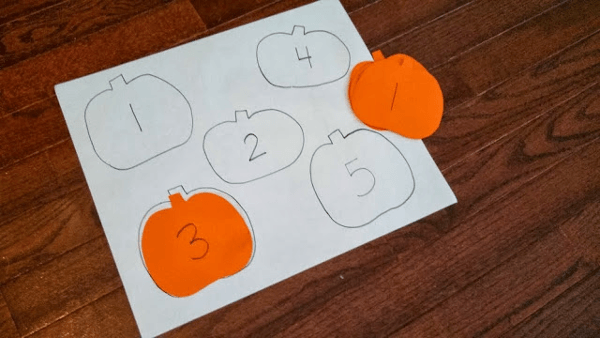Pumpkin Number Hunt for Toddlers