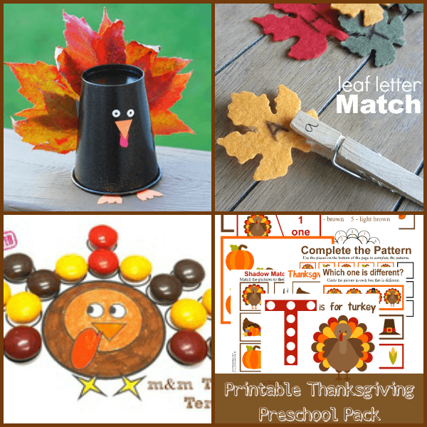 Thanksgiving activities for kids collage 4
