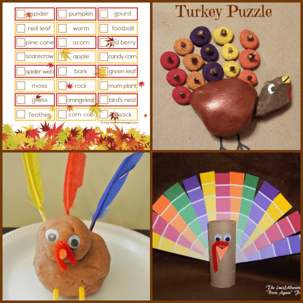 Thanksgiving Crafts for Kids Collage 8