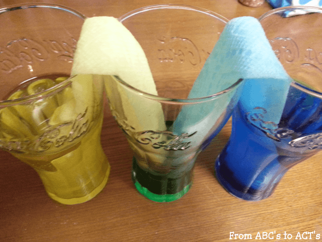 Observe the results from your color mixing science experiment.