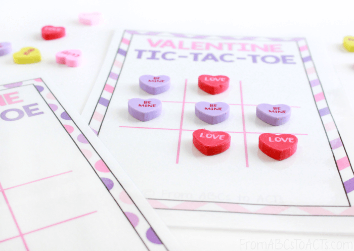 Valentine Tic Tac Toe with Mini Erasers