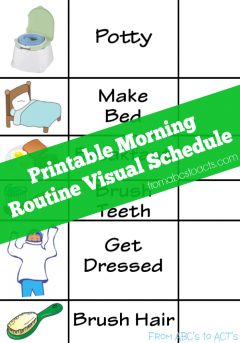 daily free schedule toddler printable ABCs Category to From Needs ACTs  Special Resources