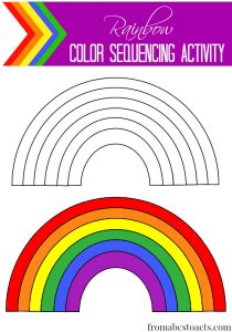Rainbow Color Sequencing Activity for Preschoolers