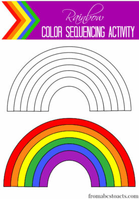 Rainbow Color Sequencing Activity for Preschoolers