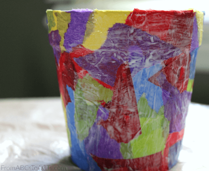 Paper Flower Pot Craft for Mother's Day