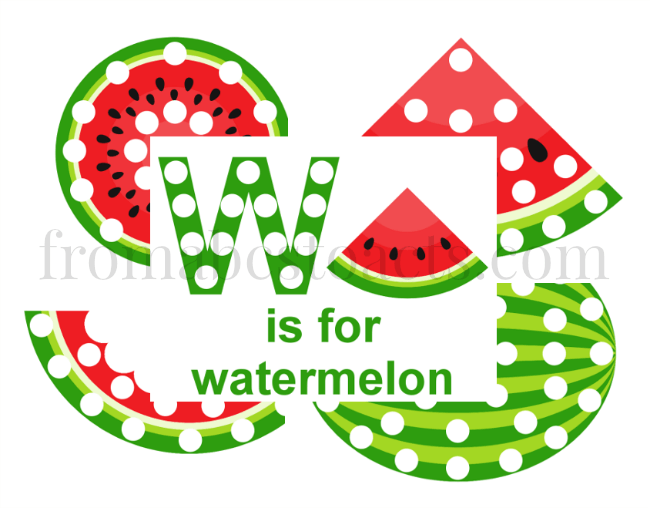 W is for Watermelon Do-A-Dot Printables