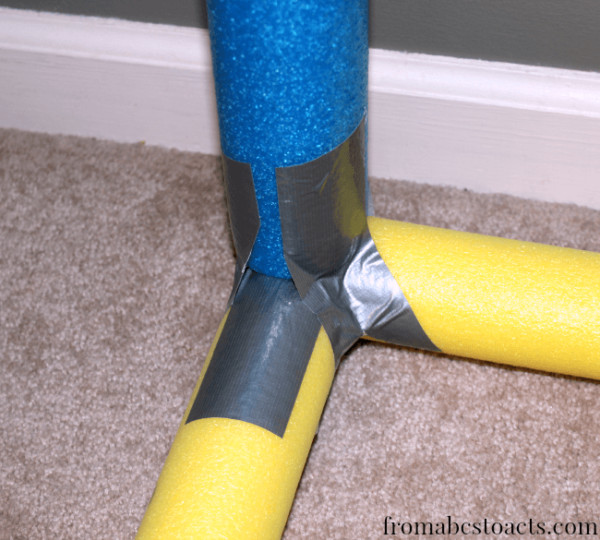 Using Pool Noodles To Build A Play House From Abcs To Acts