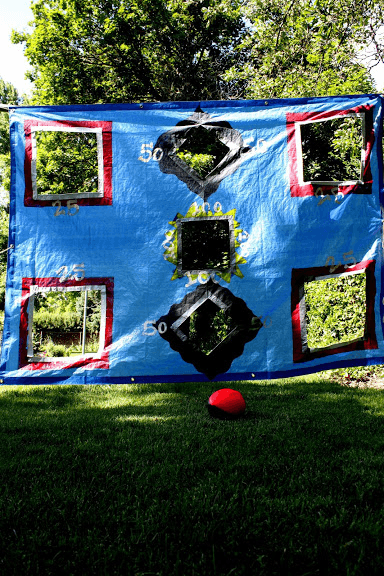 Tarp Toss Game - Camping Games for Kids