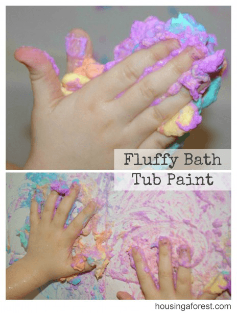 Fluffy Bath Tub Paint from Housing a Forest