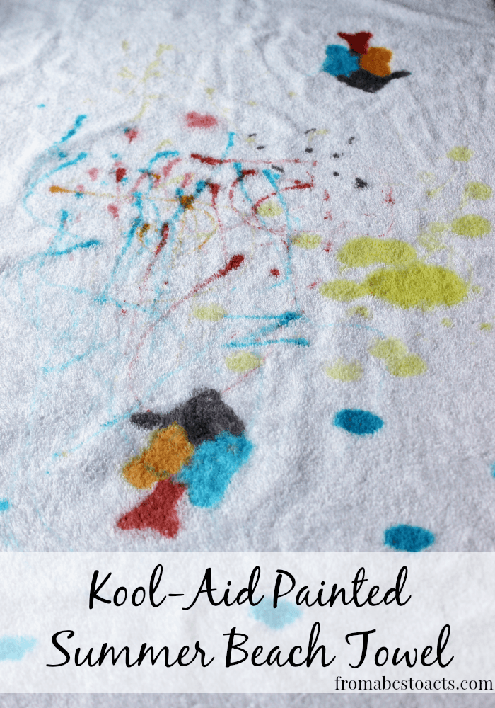 Kool-Aid Painted Summer Beach Towel - Think Outside the Toy Box