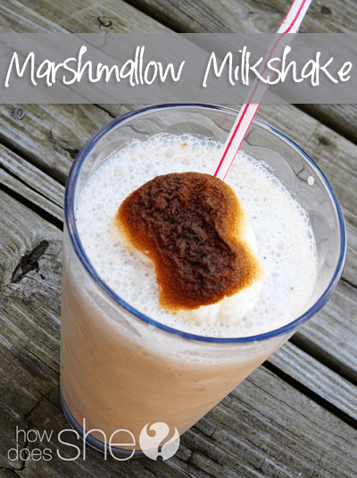 Toasted Marshmallow Milkshake - Camping Recipes for Kids