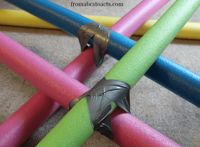 Pool Noodle Play House - Think Outside the Toy Box Summer Series