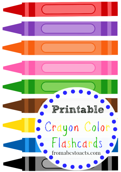 Printable Crayon Color Flashcards | From ABCs to ACTs