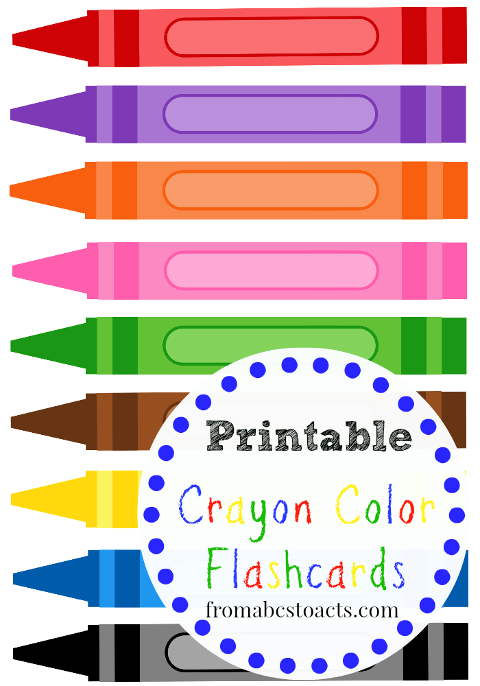 Printable Crayon Color Flashcards From ABCs To ACTs