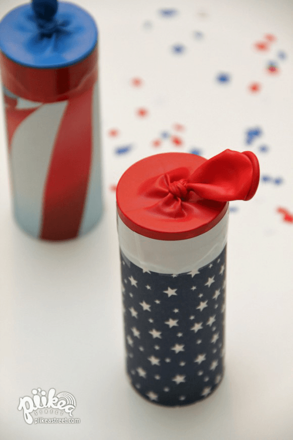 Confetting Launchers - 4th of July Crafts for Kids