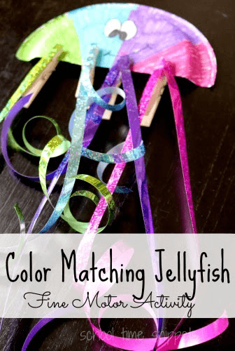 Color Matching Fine Motor Jellyfish