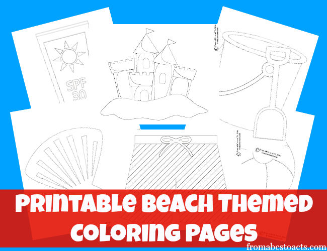 Beach Themed Coloring Pages
