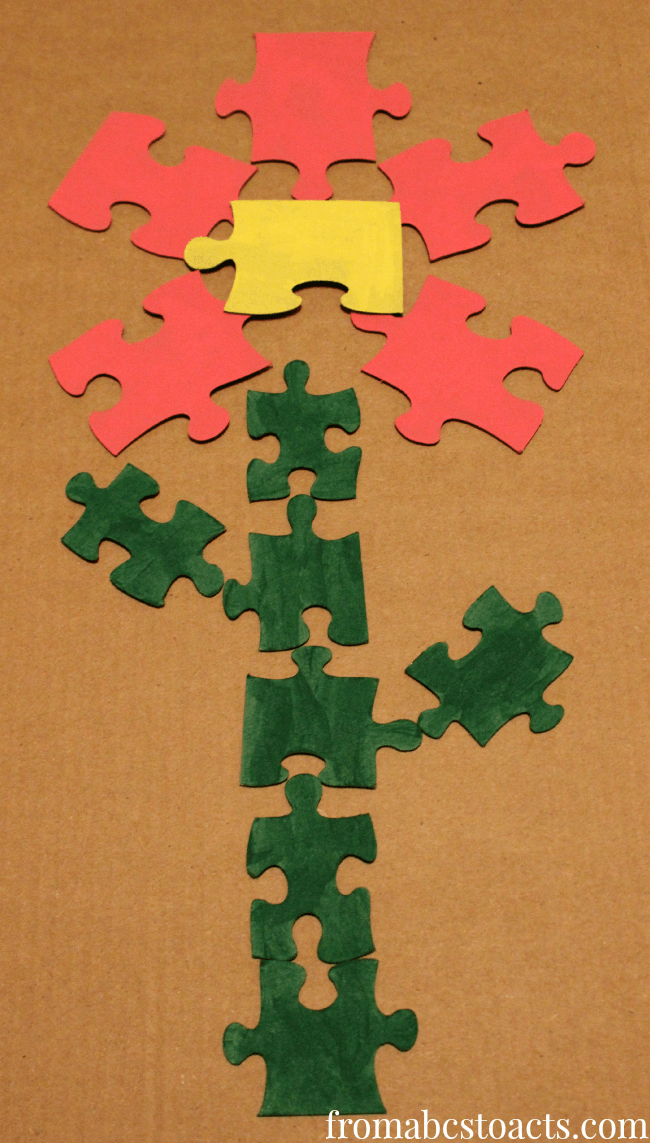 Puzzle Piece Flower