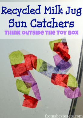 Think Outside the Toy Box - Milk Jug Sun Catcher