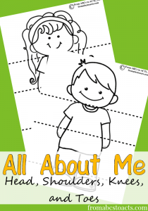 You know the song, now sing along with this fun printable Head, Shoulders, Knees, and Toes activity for preschoolers!