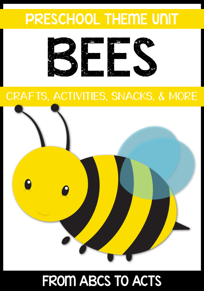 Bumblebee Theme Unit for Preschoolers and Kindergartners - Includes crafts, activity ideas, printables, and more!