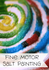 Fine Motor Salt Painting Activity for Preschoolers