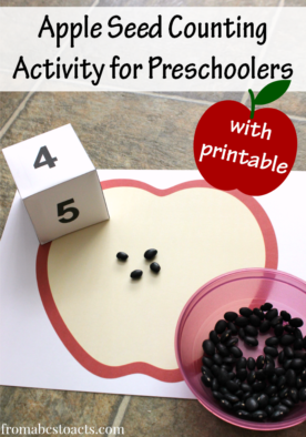 Apple Seed Counting - Preschool Math Activity
