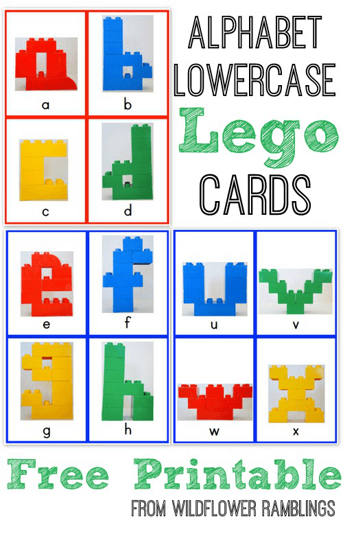 Lowercase Alphabet Printable Lego Cards