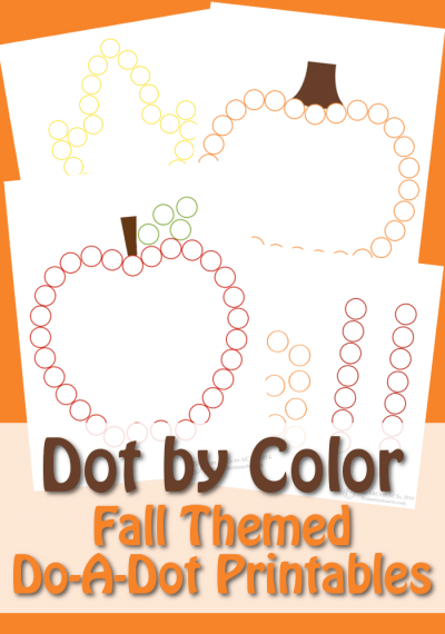 Dot by Color - Fall Printable Do-A-Dot Pictures