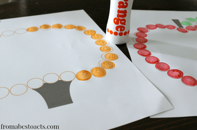 Dot by Color Printables for Fall