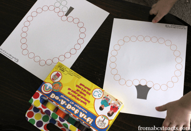 Fall Dot by Color with Do-A-Dot Markers