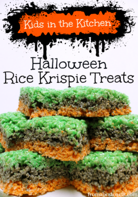 Get the kids in the kitchen this Halloween and make some spooky rice krispie treats