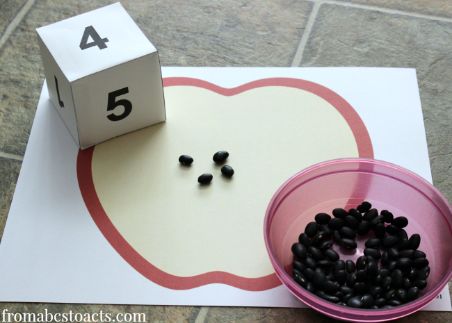 Preschool Apple Seed Counting Activity
