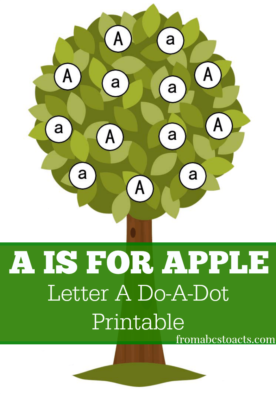 Letter A Do-A-Dot Printable for Preschoolers