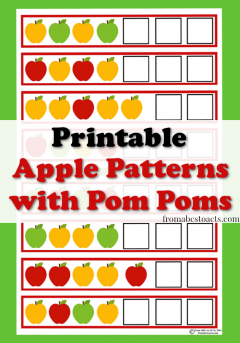 Printable Apple Pom Pom Patterns