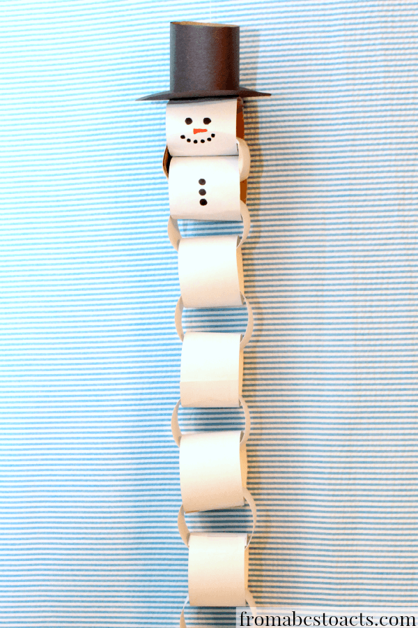Snowman Paper Chain Countdown