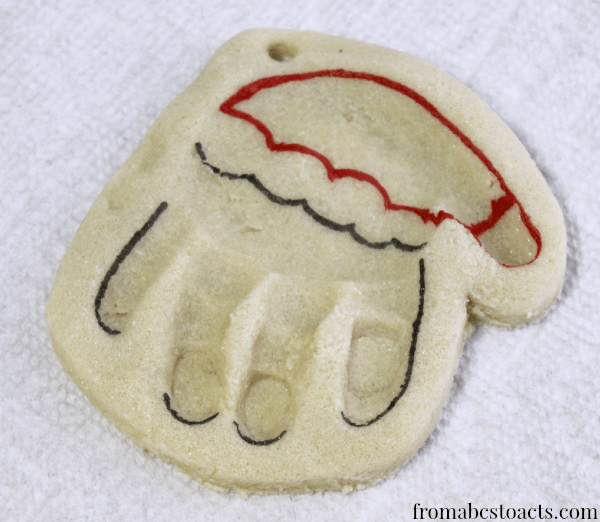 Hand Print Santa Ornament for Kids