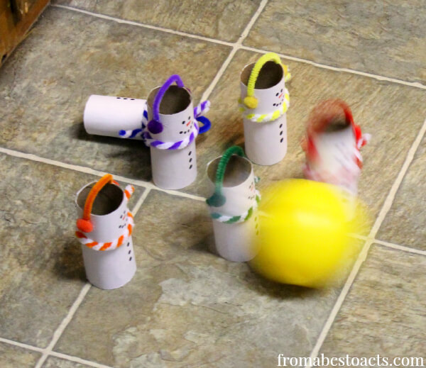 snowmen bowling pins - gross motor activities for preschoolers