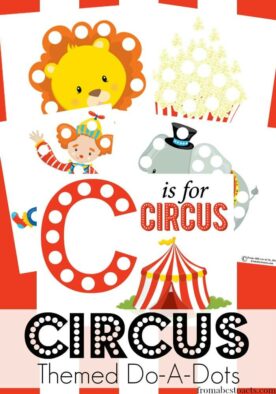 Circus Do-A-Dot printables for preschool fine motor skills