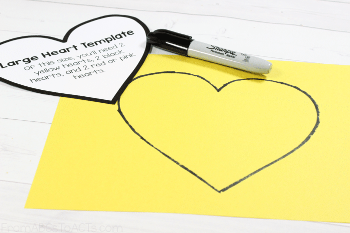 Printable Heart Templates for Bee Mine Valentine Craft