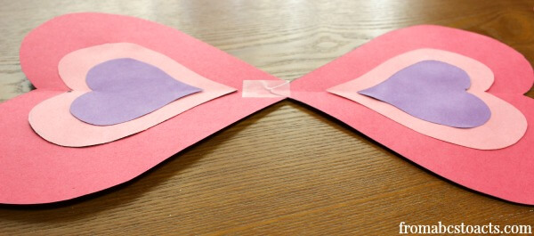 butterfly heart shaped animal craft for valentines day